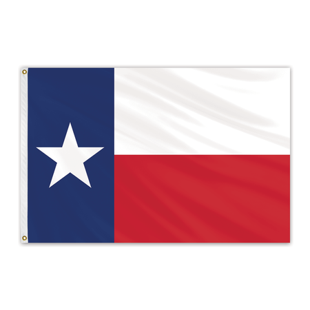 GLOBAL FLAGS UNLIMITED Texas Outdoor Sewn Poly Max Flag 3'x5' 200907